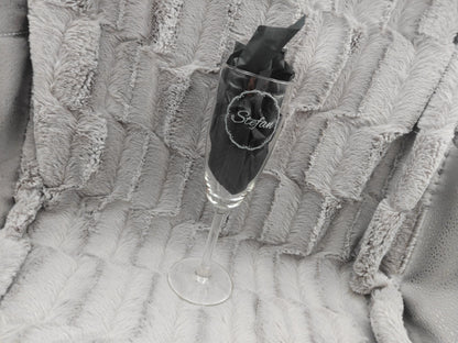 Sektglas mit Gravur personalisiert Glas Sektkelch 210ml Geschenkidee Namensgravur