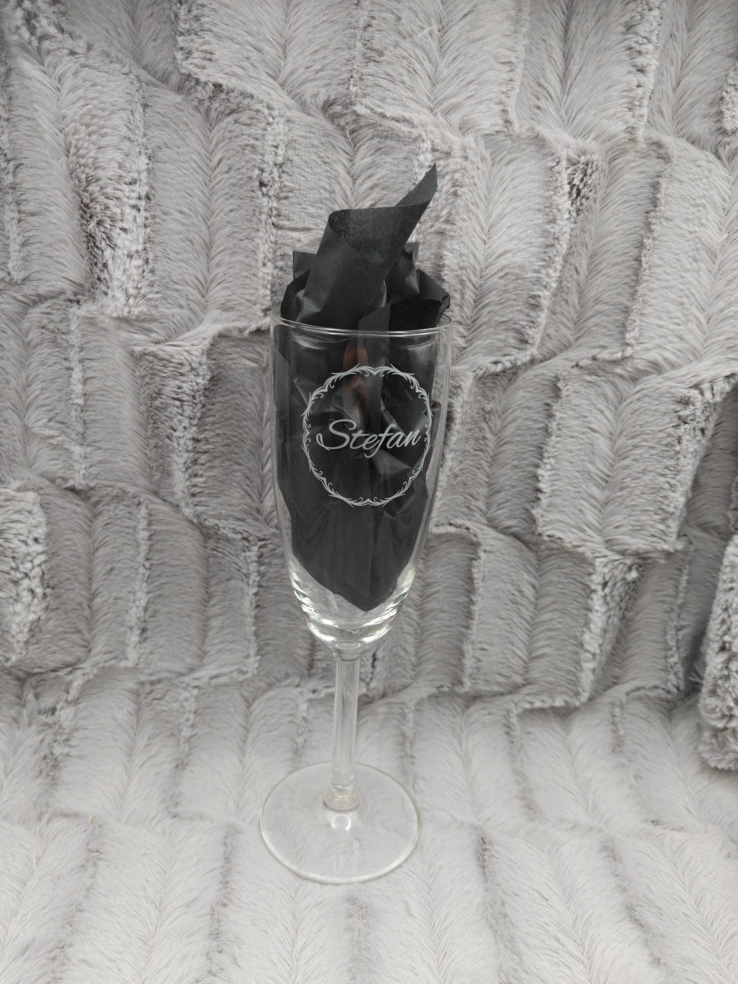 Sektglas mit Gravur personalisiert Glas Sektkelch 210ml Geschenkidee Namensgravur