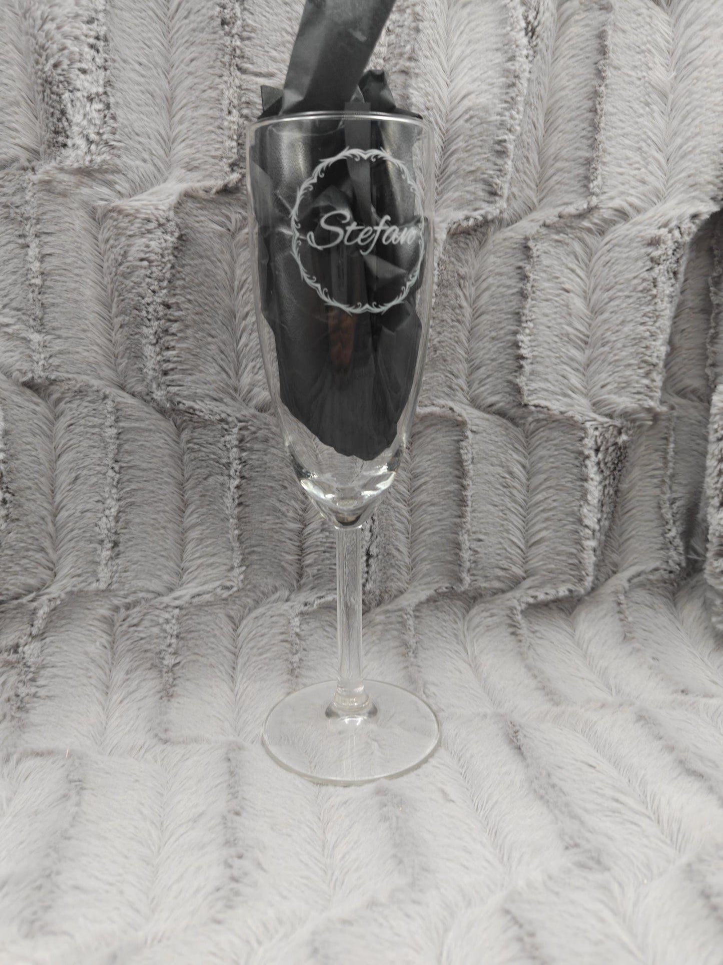 Sektglas mit Gravur personalisiert Glas Sektkelch 210ml Geschenkidee Namensgravur