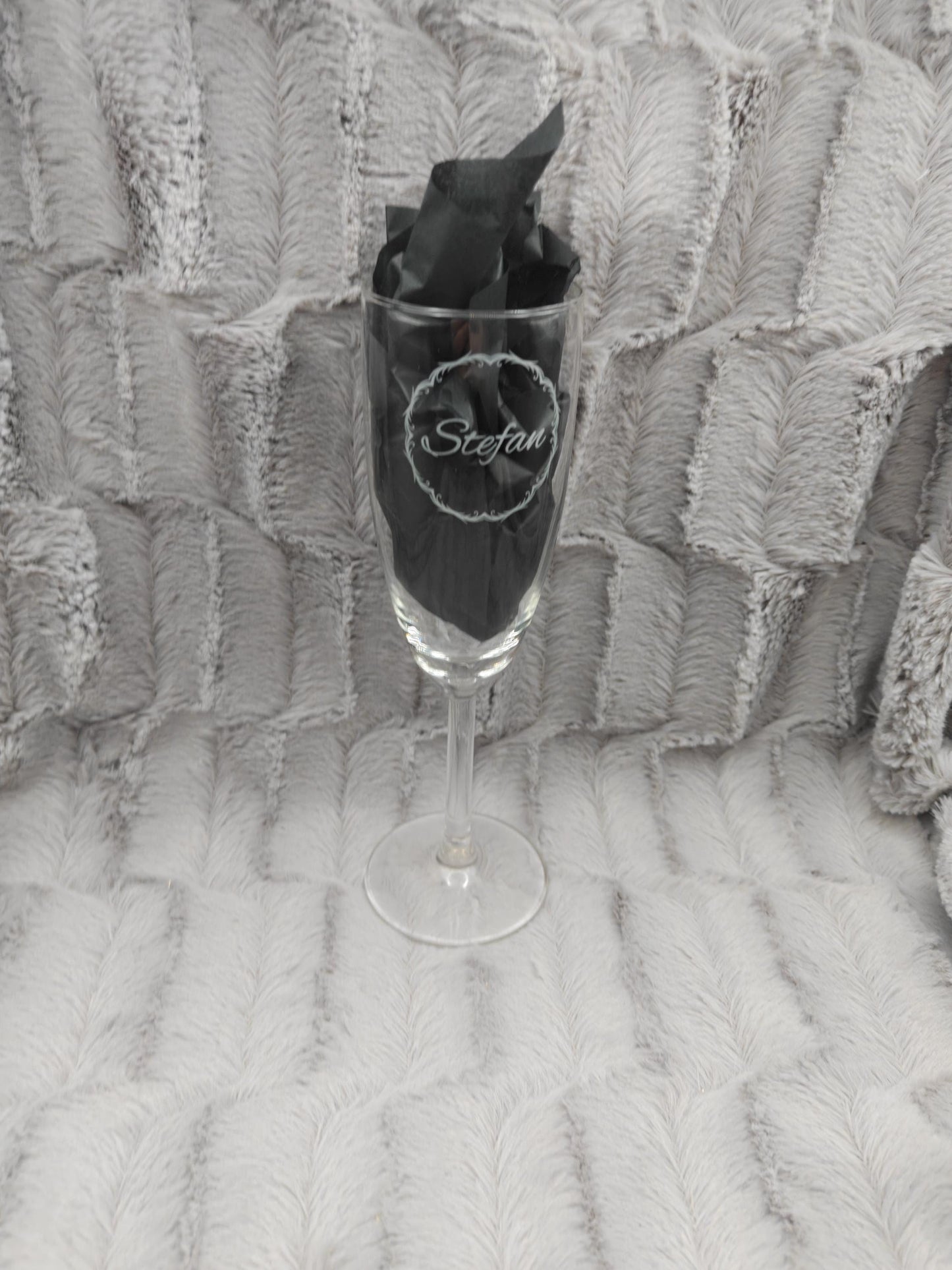 Sektglas mit Gravur personalisiert Glas Sektkelch 210ml Geschenkidee Namensgravur