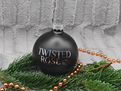 Personalisierte Christbaumkugel aus Glas mit Gravur | 80mm Weihnachtskugel mit Name | Christbaumschmuck Echtglas Matt & Glänzend