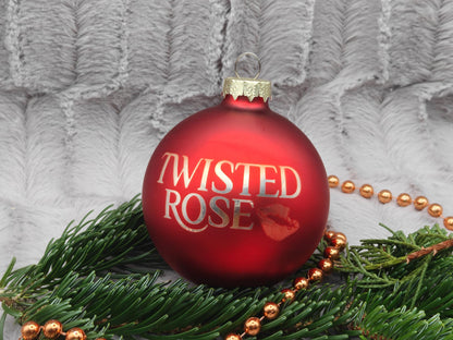 Personalisierte Christbaumkugel aus Glas mit Gravur | 80mm Weihnachtskugel mit Name | Christbaumschmuck Echtglas Matt & Glänzend