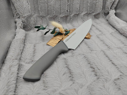 Personalisiertes Kochmesser Chefmesser mit Gravur | Scharfes Küchenmesser Edelstahl 20 cm | mit Name & Schutzhülle | Antihaft-Beschichtung