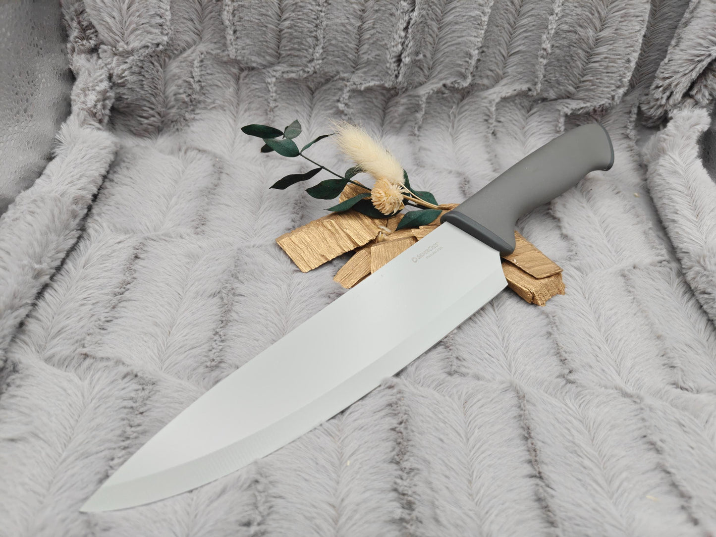 Personalisiertes Kochmesser Chefmesser mit Gravur | Scharfes Küchenmesser Edelstahl 20 cm | mit Name & Schutzhülle | Antihaft-Beschichtung