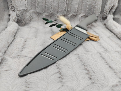 Personalisiertes Kochmesser Chefmesser mit Gravur | Scharfes Küchenmesser Edelstahl 20 cm | mit Name & Schutzhülle | Antihaft-Beschichtung