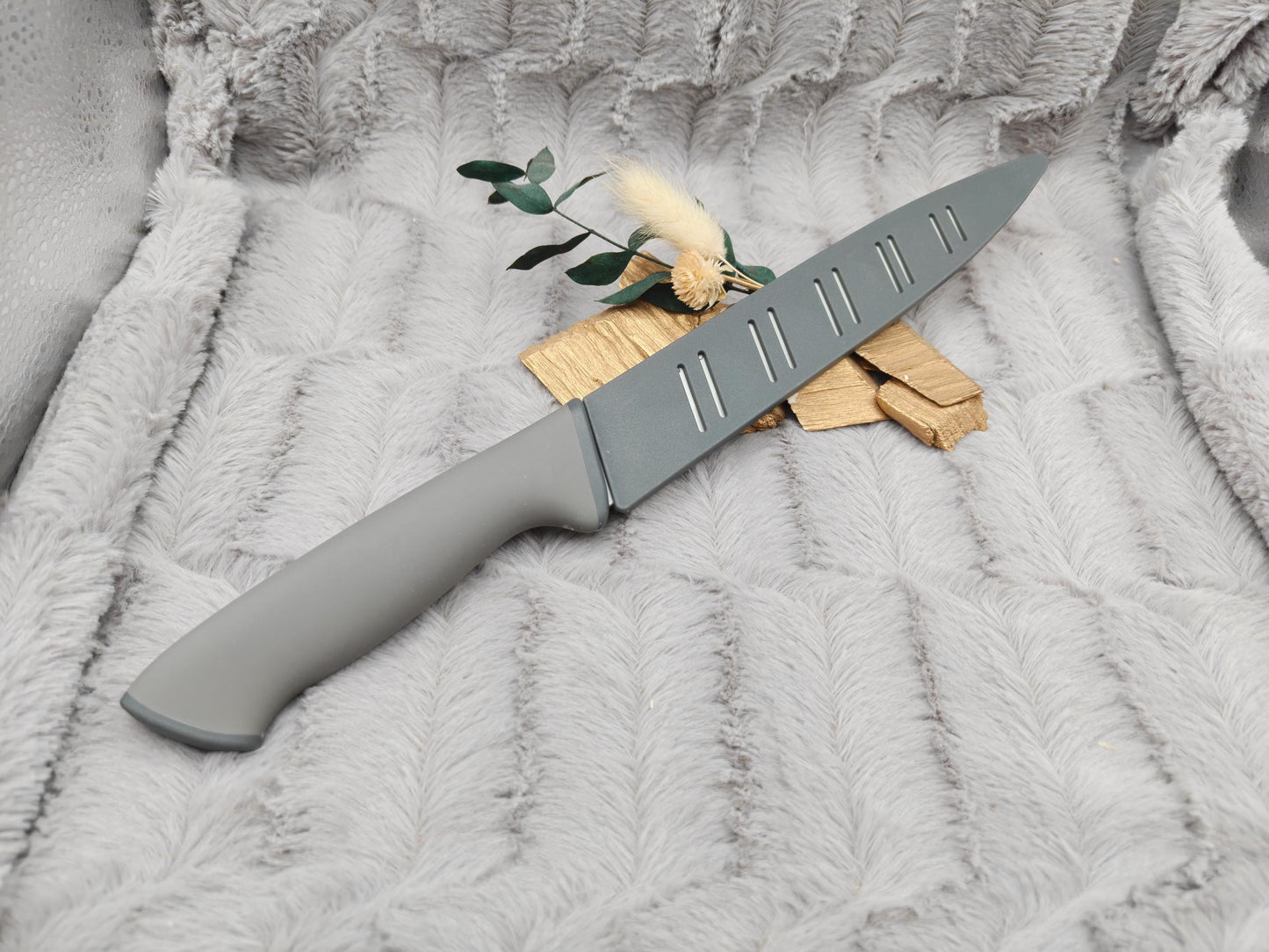 Personalisiertes Tranchiermesser mit Gravur | Scharfes Fleischmesser Edelstahl 20 cm | Bratenmesser mit Name & Klingenschutz