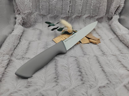Personalisiertes Tranchiermesser mit Gravur | Scharfes Fleischmesser Edelstahl 20 cm | Bratenmesser mit Name & Klingenschutz