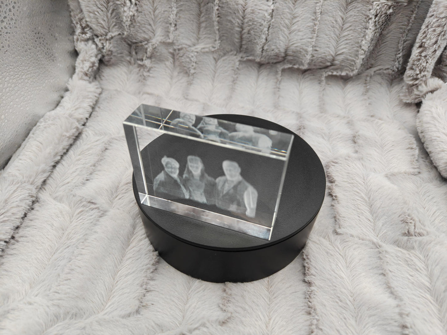 3D Foto im Kristall Quaderförmig Gravur Fotogravur 80x60x20mm