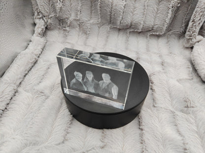 3D Foto im Kristall Quaderförmig Gravur Fotogravur 80x60x20mm