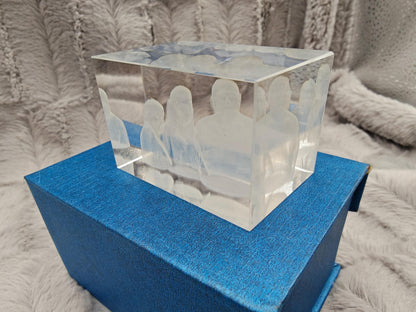 3D Foto im Kristall Quaderförmig Gravur Fotogravur 60x40x40mm