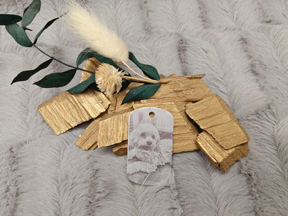 Dog Tag Hundemarke mit Fotogravur aus Aluminium eloxiert | Personalisierte Erkennungsmarke mit Foto | Individueller Anhänger inkl. Kette