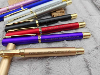 Gelstift personalisiert mit Gravur Kugelschreiber verschiedene Farben Kuli Stift Holz Gastgeschenk Geschenk
