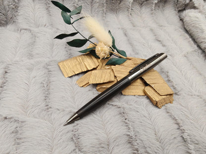 Edler Kugelschreiber Gelstift personalisiert mit Gravur schwarz Kuli Stift Holz Gastgeschenk Geschenk Gift