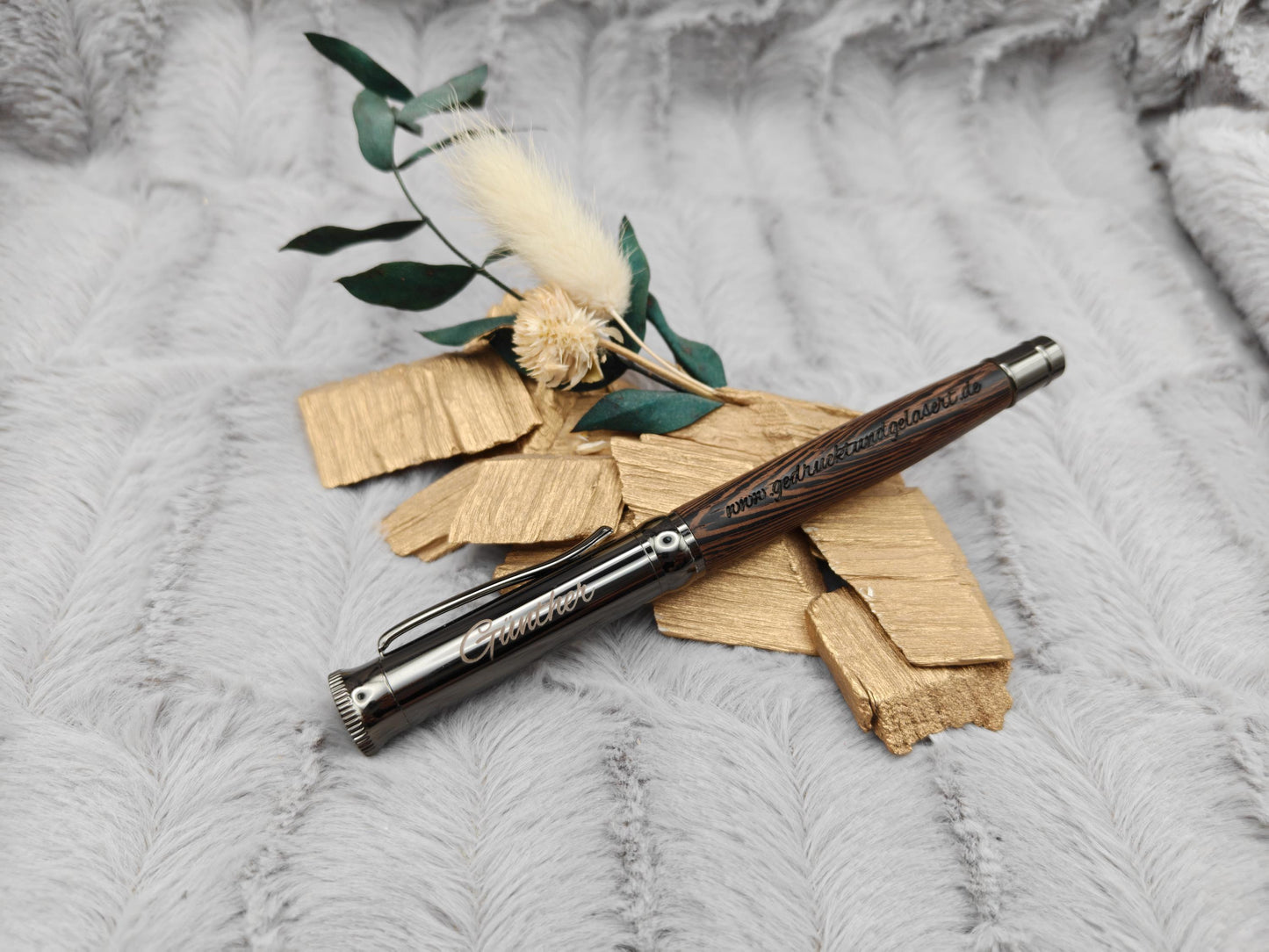 Edler Gelstift massiv personalisiert mit Gravur Kugelschreiber Kuli Stift Holz Gastgeschenk Geschenk Gift