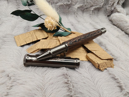 Edler Gelstift massiv personalisiert mit Gravur Kugelschreiber Kuli Stift Holz Gastgeschenk Geschenk Gift