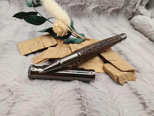 Edler Gelstift massiv personalisiert mit Gravur Kugelschreiber Kuli Stift Holz Gastgeschenk Geschenk Gift