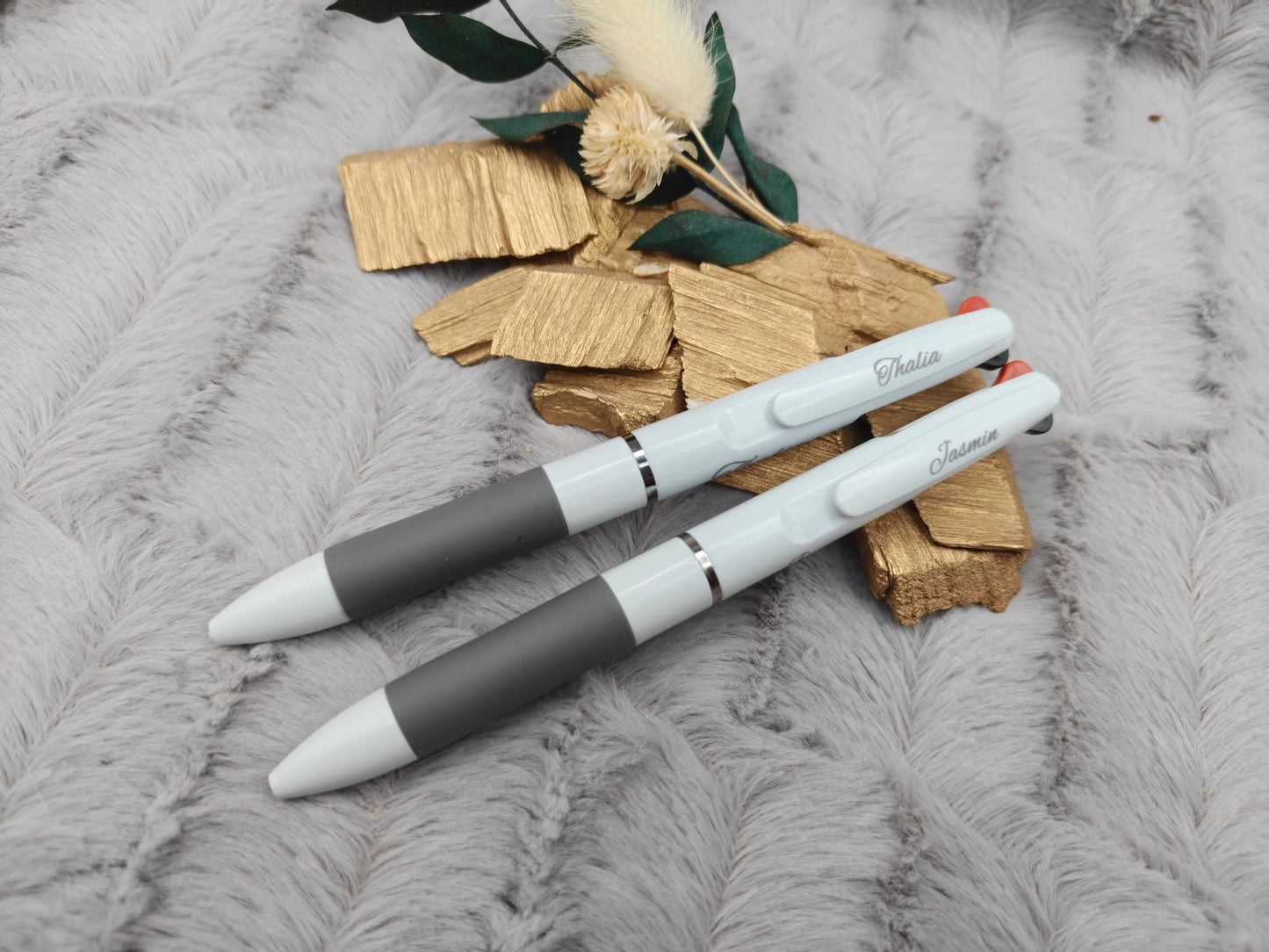 Kugelschreiber 3 in 1 personalisiert mit Gravur schreibt schwarz, rot oder blau Kuli Stift Holz Gastgeschenk Geschenk Gift