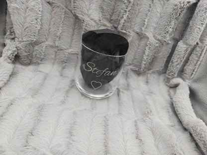 Trinkglas mit Gravur personalisiert Bleikristall Glas Becherglas 330ml mit individueller Gravur