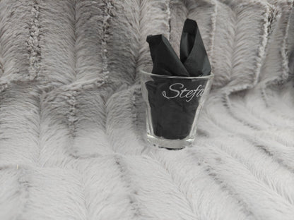 Schnapsglas Mini personalisiert Latte Macchiato Design Glas JGA Hochzeit Party Gag 50ml mit individueller Gravur