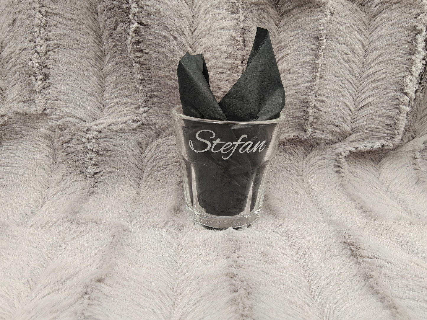 Schnapsglas Mini personalisiert Latte Macchiato Design Glas JGA Hochzeit Party Gag 50ml mit individueller Gravur