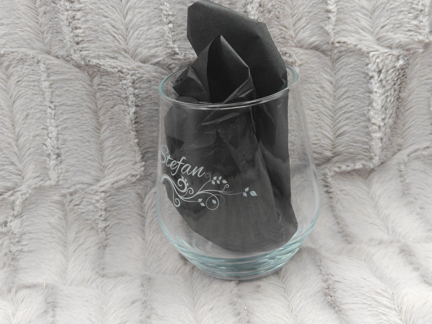 Trinkglas mit Gravur personalisiert Glas Becherglas Weinglas 450ml mit individueller Gravur