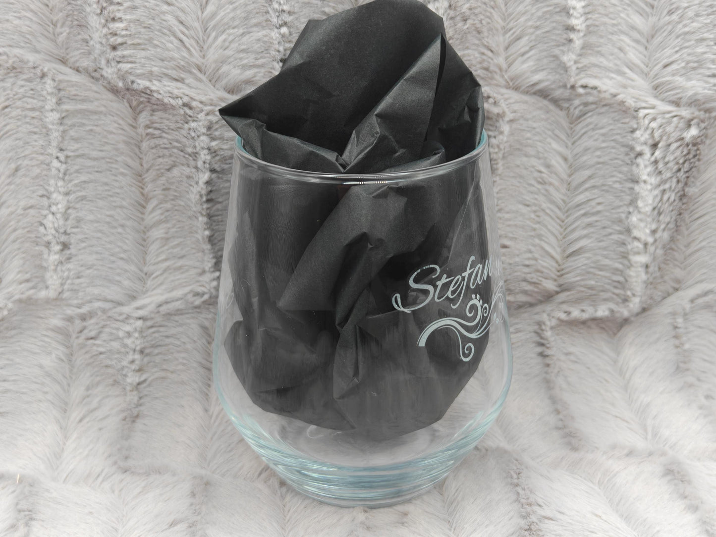 Trinkglas mit Gravur personalisiert Glas Becherglas Weinglas 450ml mit individueller Gravur