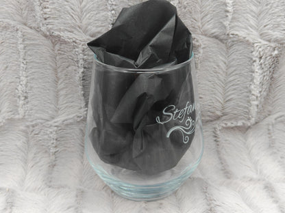 Trinkglas mit Gravur personalisiert Glas Becherglas Weinglas 450ml mit individueller Gravur