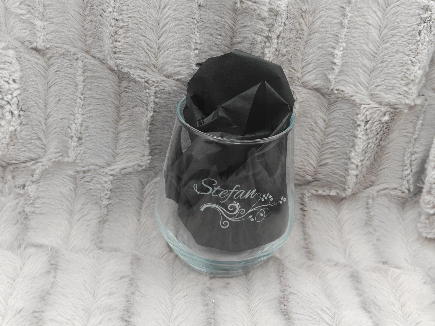 Trinkglas mit Gravur personalisiert Glas Becherglas Weinglas 450ml mit individueller Gravur