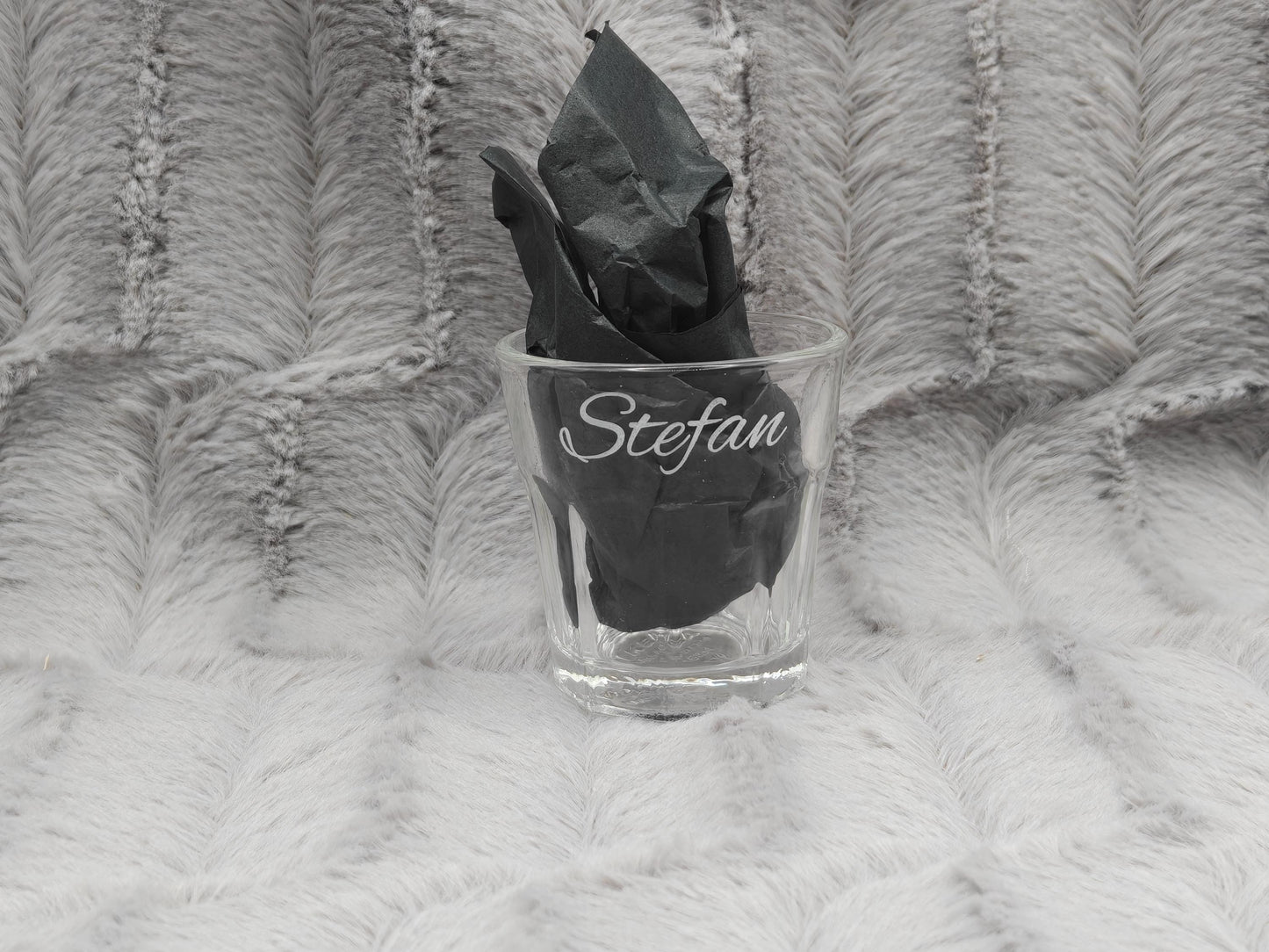 Schnapsglas Mini personalisiert Latte Macchiato Design Glas JGA Hochzeit Party Gag 50ml mit individueller Gravur