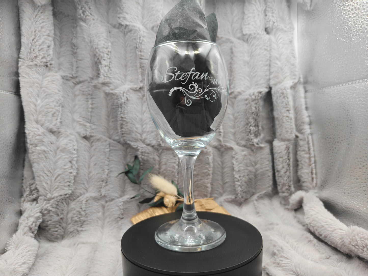 Weinglas mit Gravur personalisiert Glas Trinkglas 250ml mit individueller Gravur