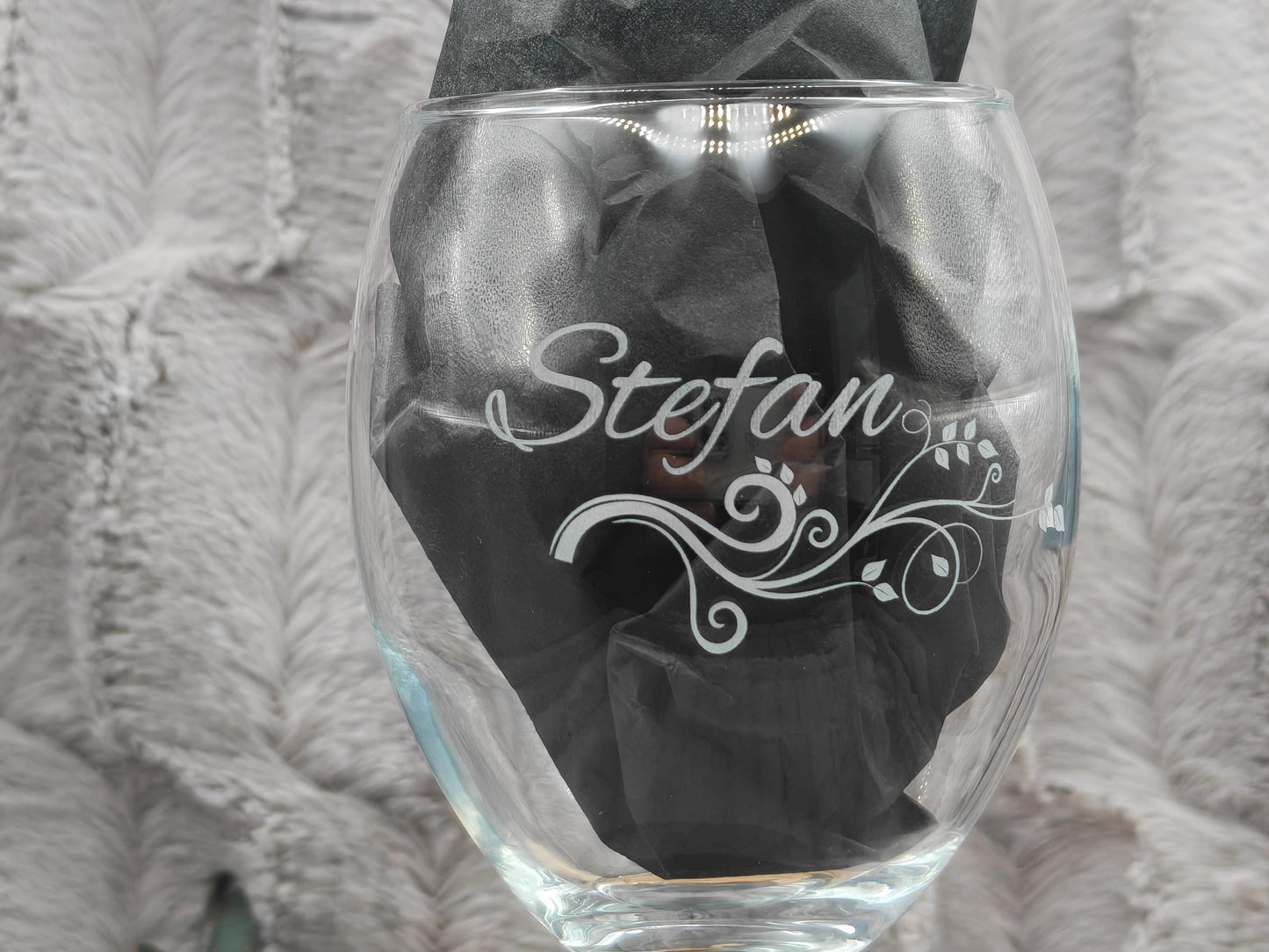 Weinglas mit Gravur personalisiert Glas Trinkglas 250ml mit individueller Gravur