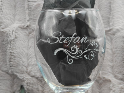 Weinglas mit Gravur personalisiert Glas Trinkglas 250ml mit individueller Gravur