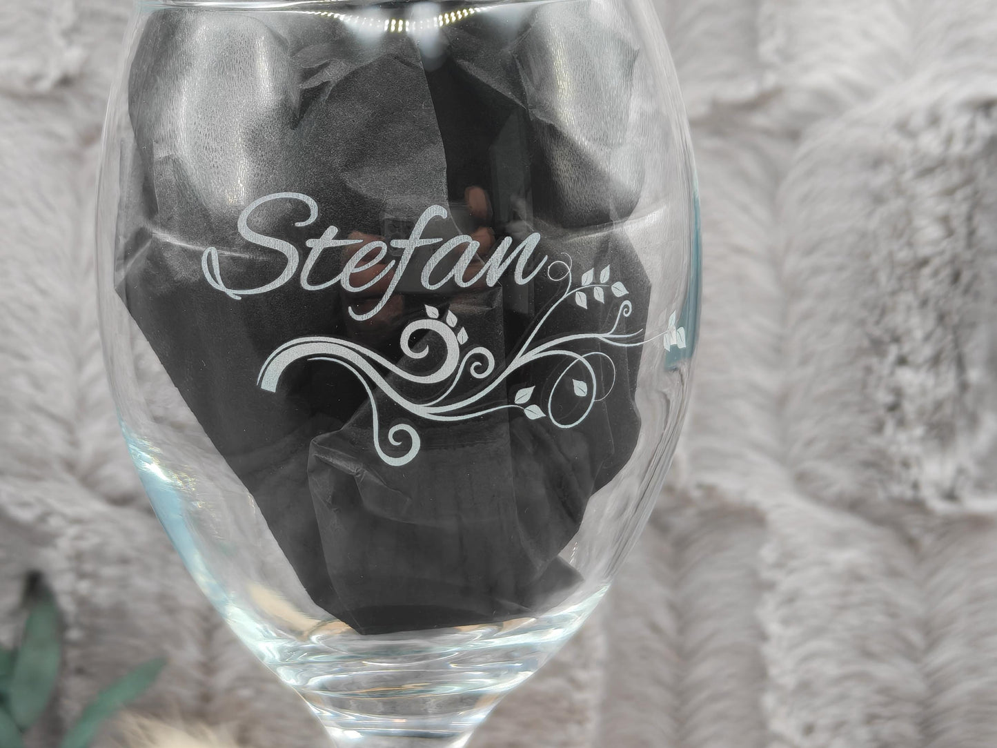 Weinglas mit Gravur personalisiert Glas Trinkglas 250ml mit individueller Gravur