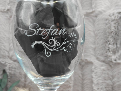 Weinglas mit Gravur personalisiert Glas Trinkglas 250ml mit individueller Gravur