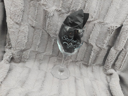 Weinglas mit Gravur personalisiert Glas Trinkglas 250ml mit individueller Gravur