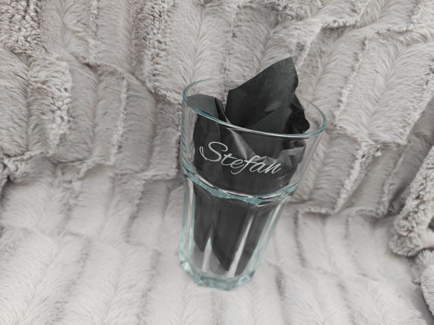 Latte Macchiato Glas mit Gravur personalisiert | Kaffeeglas mit Name oder Spruch | Geschenkidee Geburtstag & Einzug | Trinkglas individuell