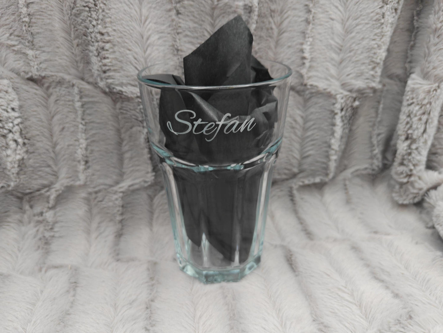 Latte Macchiato Glas mit Gravur personalisiert | Kaffeeglas mit Name oder Spruch | Geschenkidee Geburtstag & Einzug | Trinkglas individuell