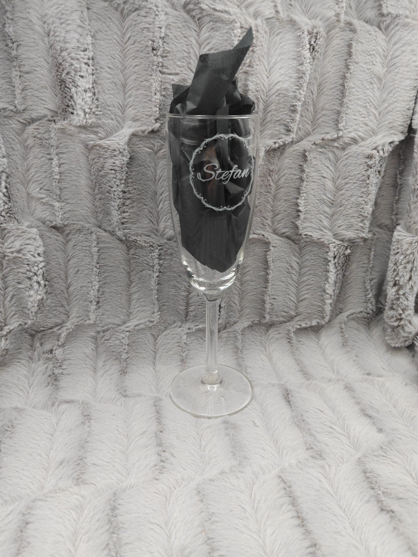 Sektglas mit Gravur personalisiert Glas Sektkelch 210ml Geschenkidee Namensgravur