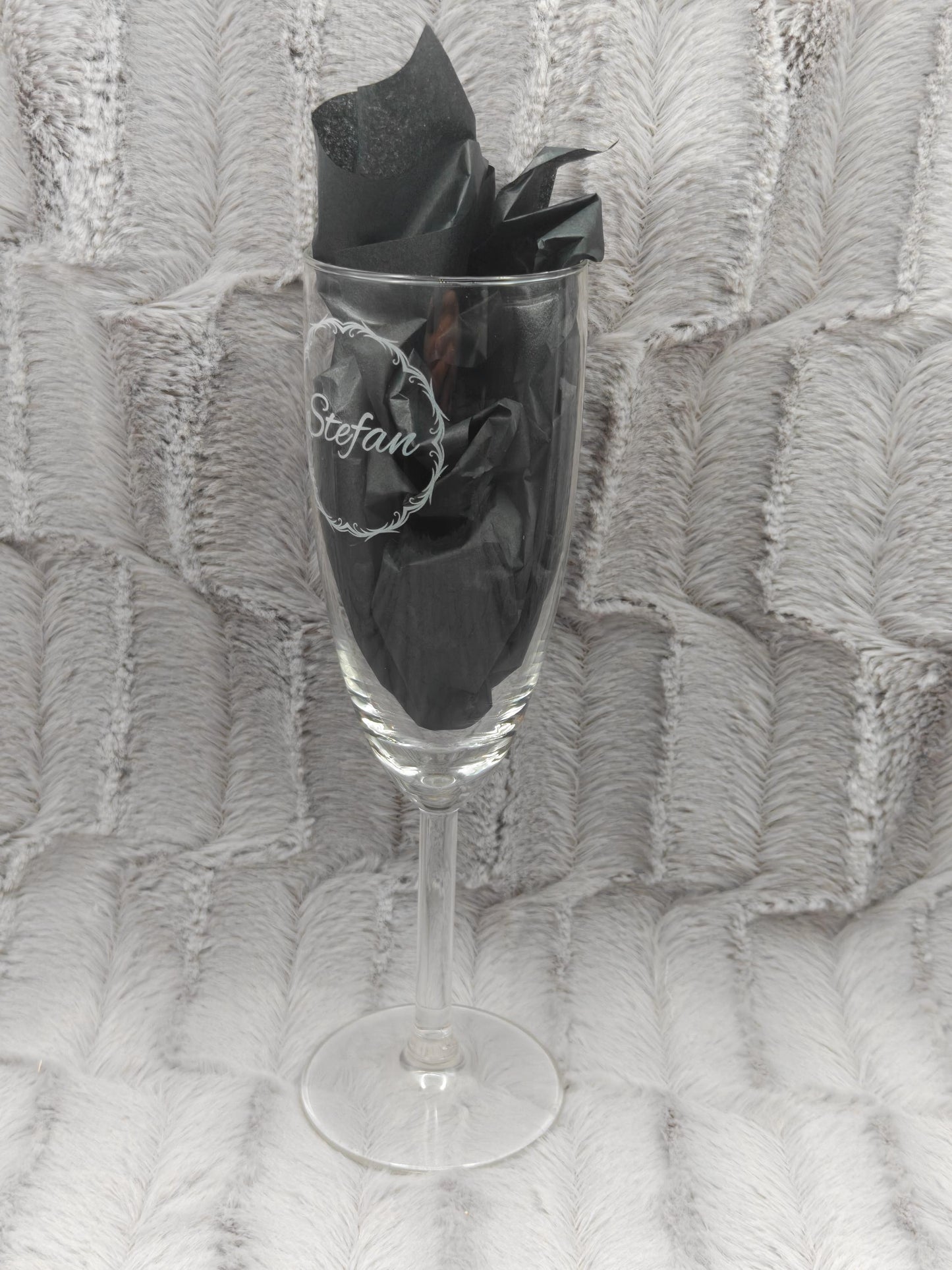 Sektglas mit Gravur personalisiert Glas Sektkelch 210ml Geschenkidee Namensgravur