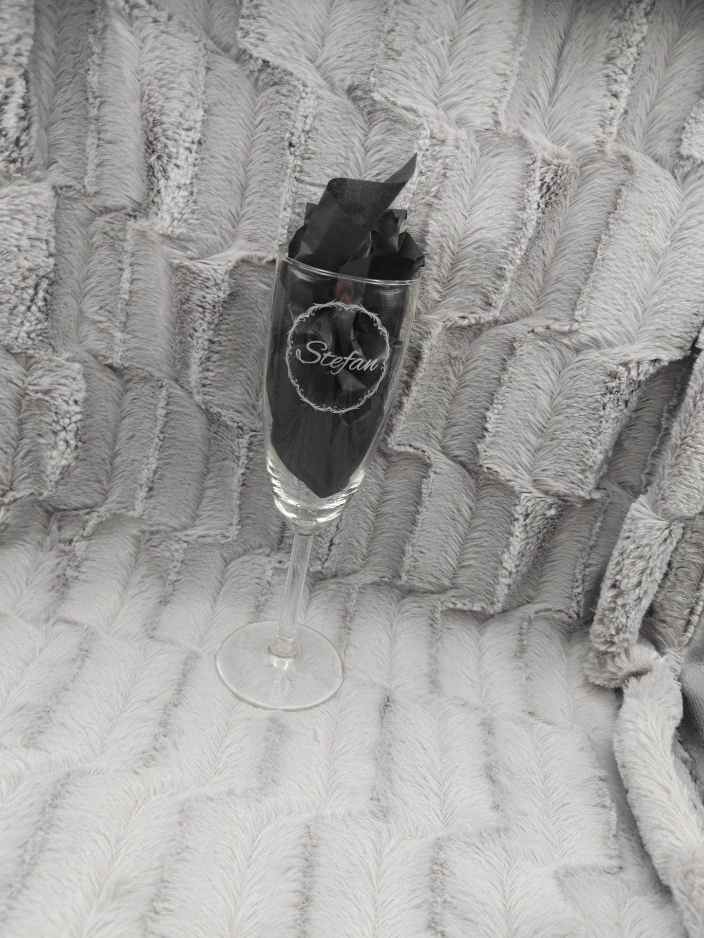 Sektglas mit Gravur personalisiert Glas Sektkelch 210ml Geschenkidee Namensgravur