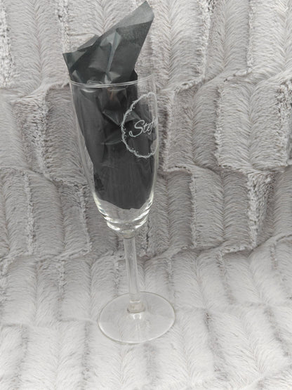 Sektglas mit Gravur personalisiert Glas Sektkelch 210ml Geschenkidee Namensgravur