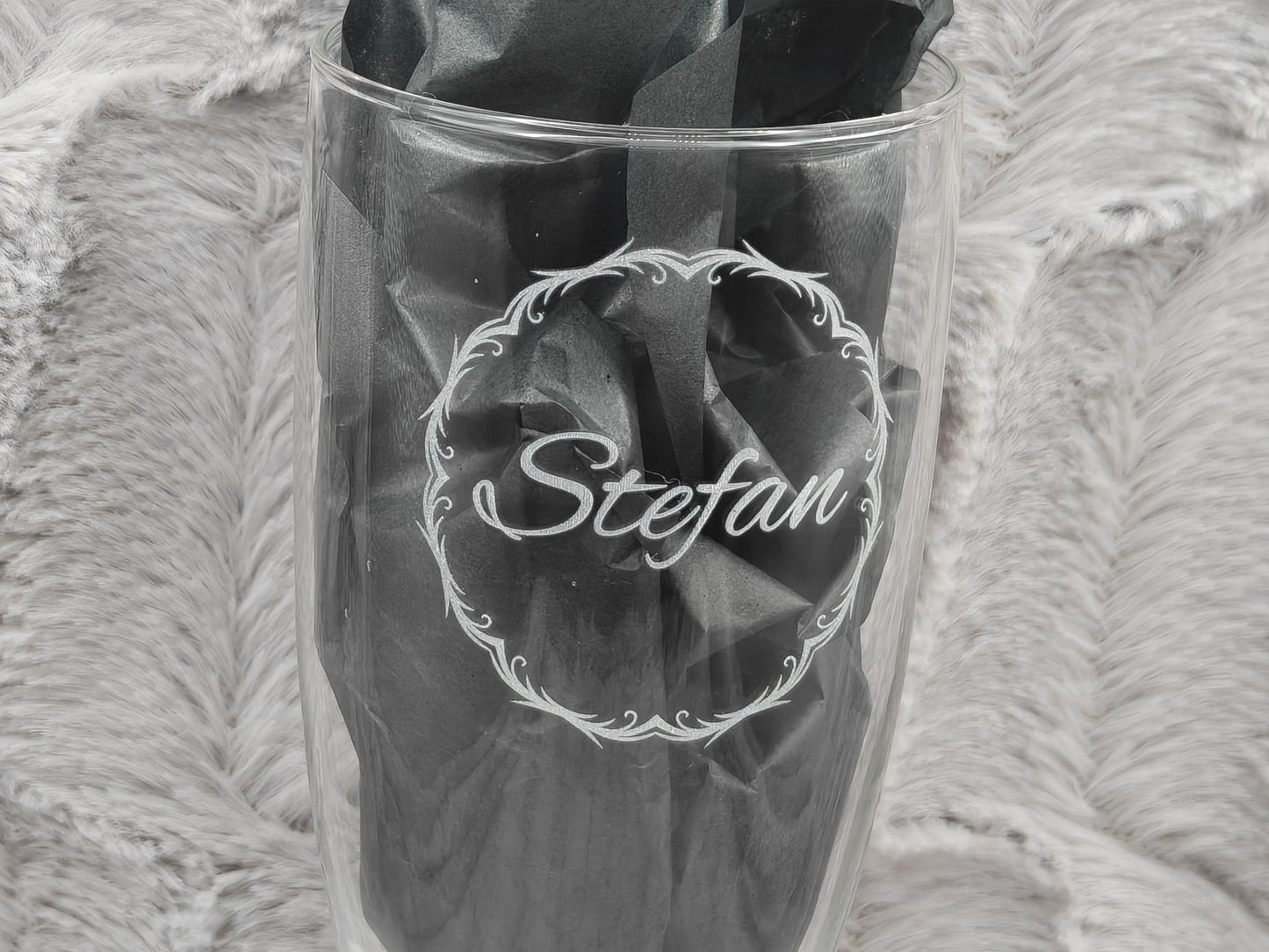 Sektglas mit Gravur personalisiert Glas Sektkelch 210ml Geschenkidee Namensgravur