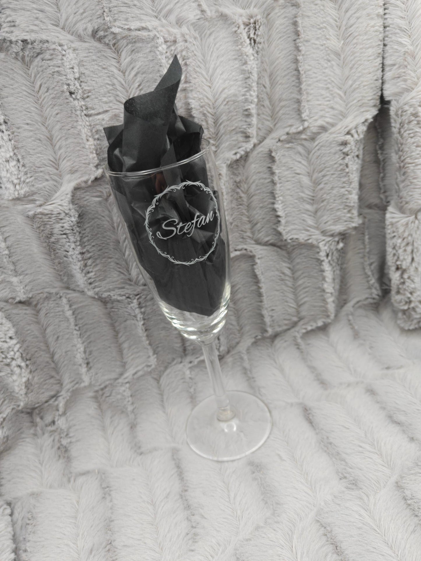 Sektglas mit Gravur personalisiert Glas Sektkelch 210ml Geschenkidee Namensgravur