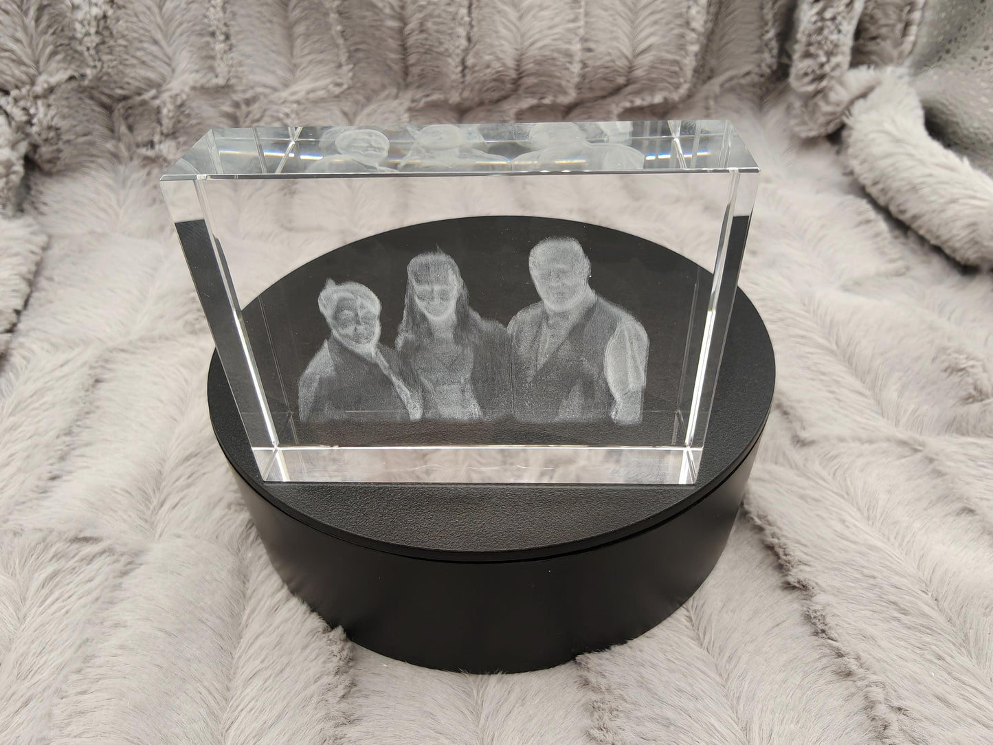 3D Foto im Kristall Quaderförmig Gravur Fotogravur 80x60x20mm