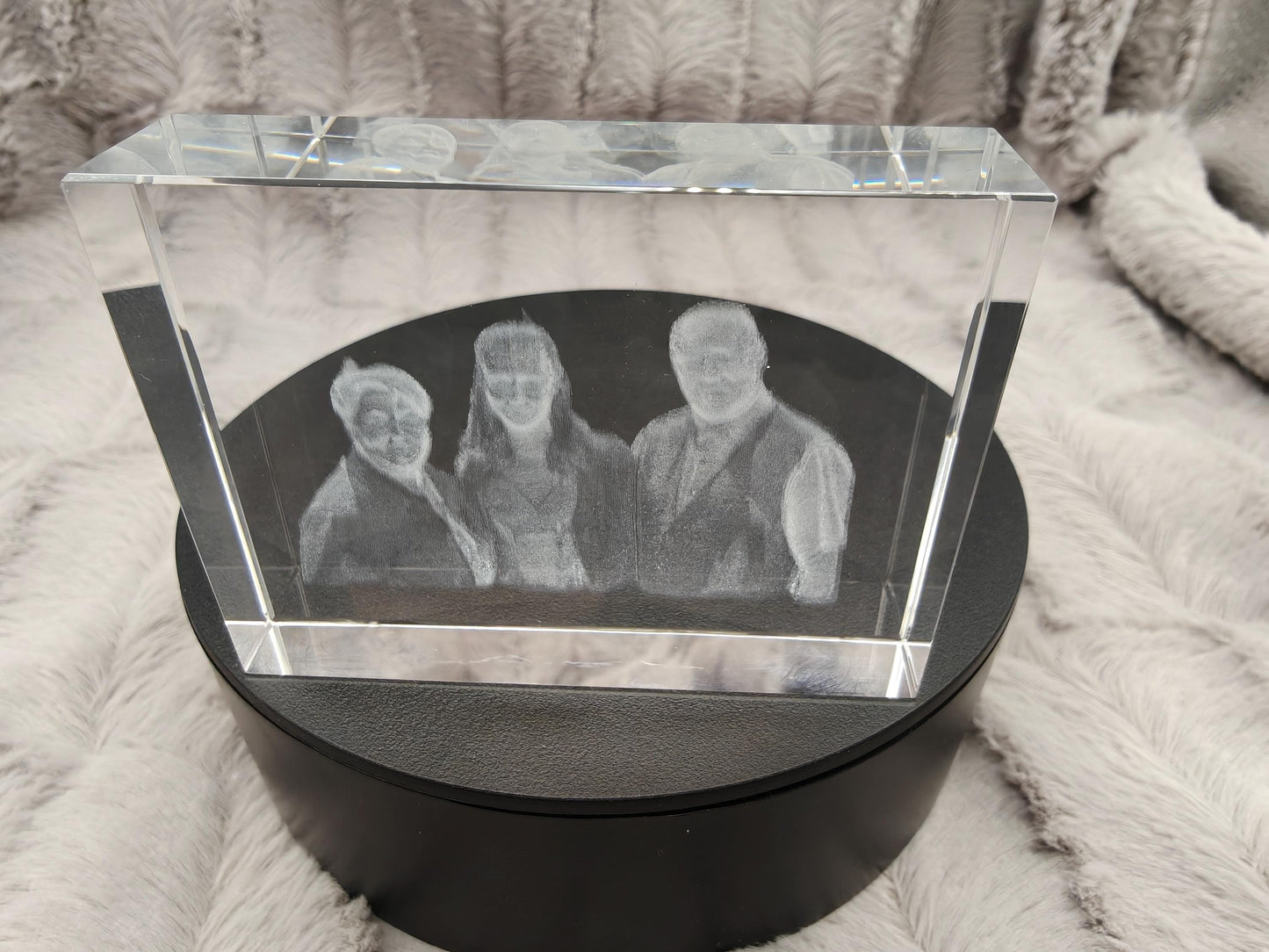 3D Foto im Kristall Quaderförmig Gravur Fotogravur 80x60x20mm
