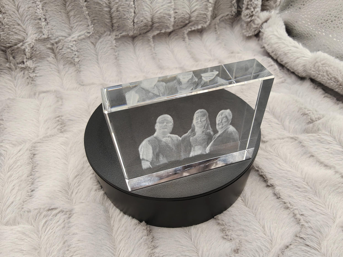 3D Foto im Kristall Quaderförmig Gravur Fotogravur 80x60x20mm