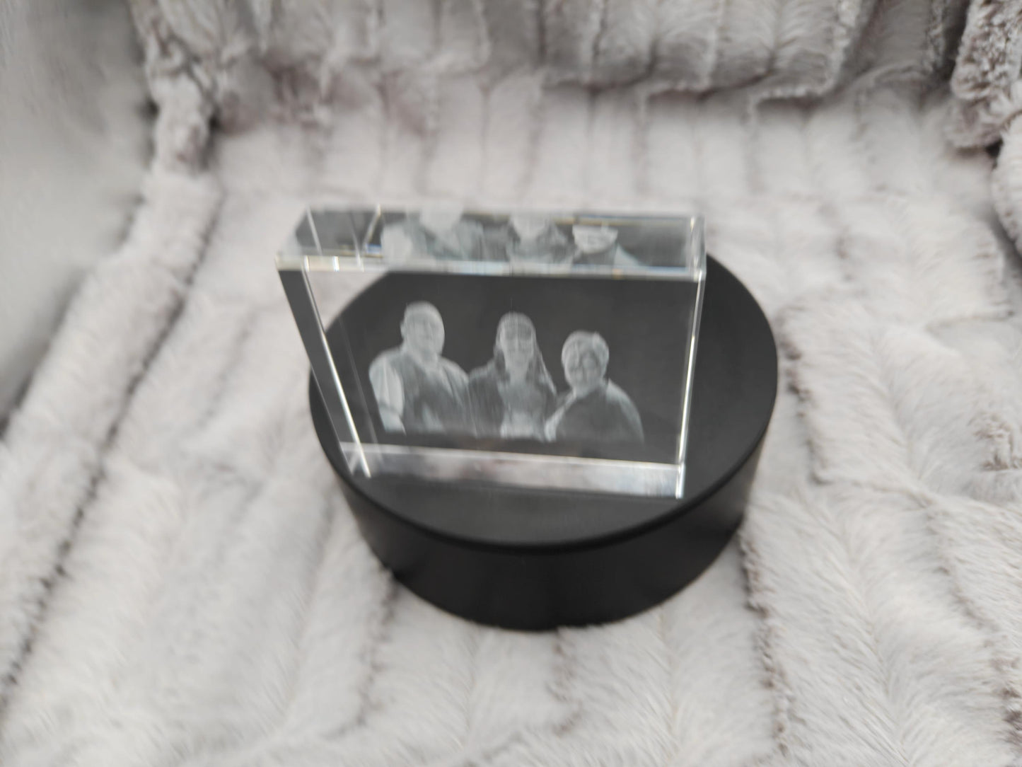 3D Foto im Kristall Quaderförmig Gravur Fotogravur 80x60x20mm