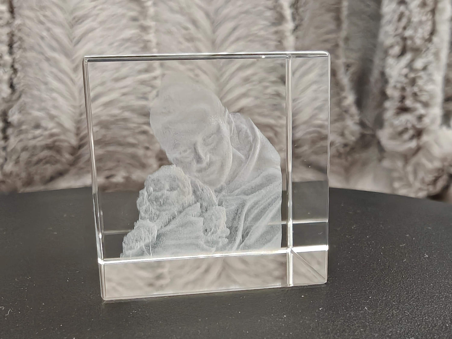 3D Foto im Kristall Würfel Kristallwürfel Gravur Fotogravur 30x30x30mm