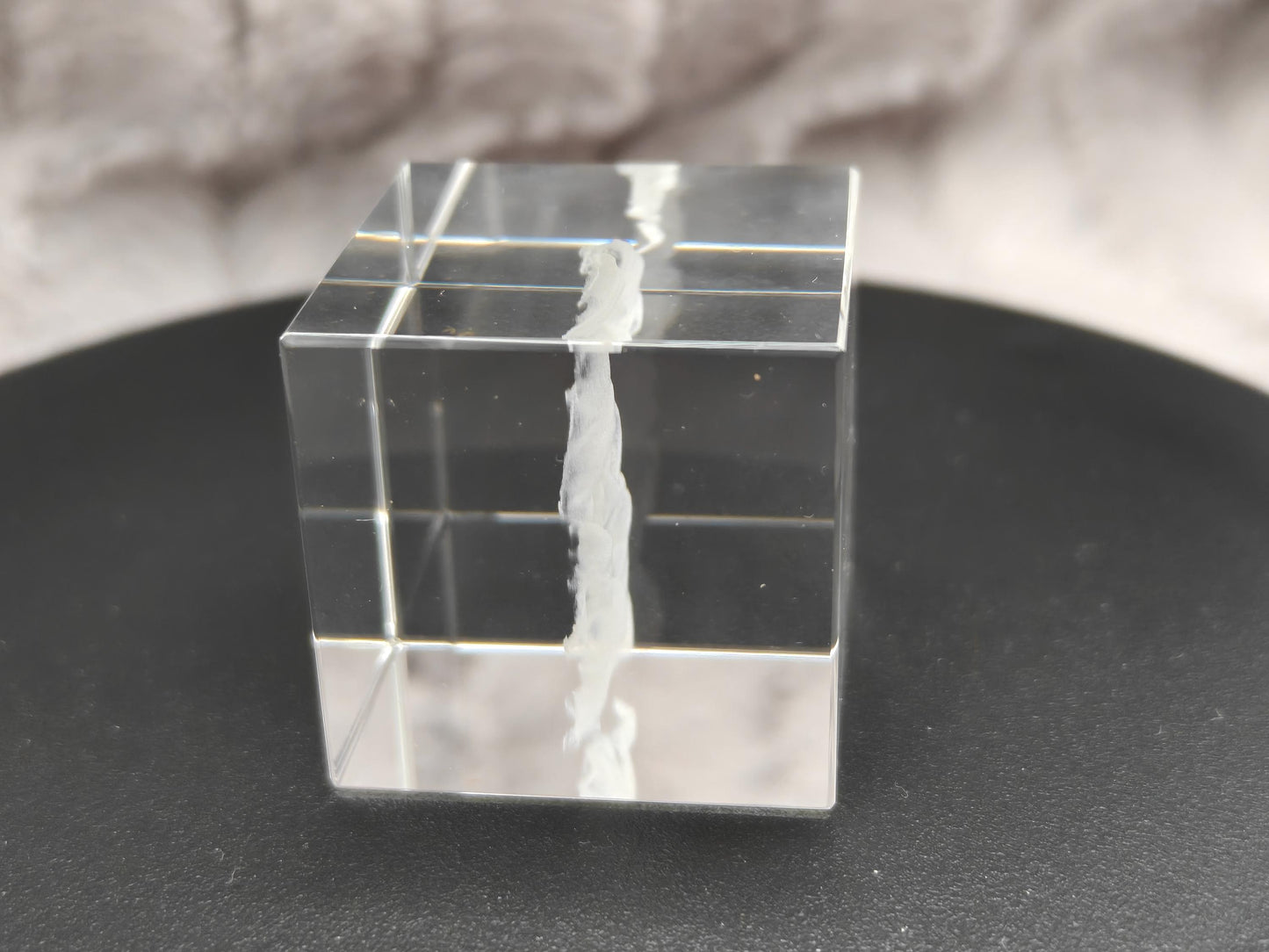 3D Foto im Kristall Würfel Kristallwürfel Gravur Fotogravur 30x30x30mm