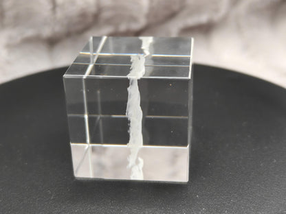 3D Foto im Kristall Würfel Kristallwürfel Gravur Fotogravur 30x30x30mm